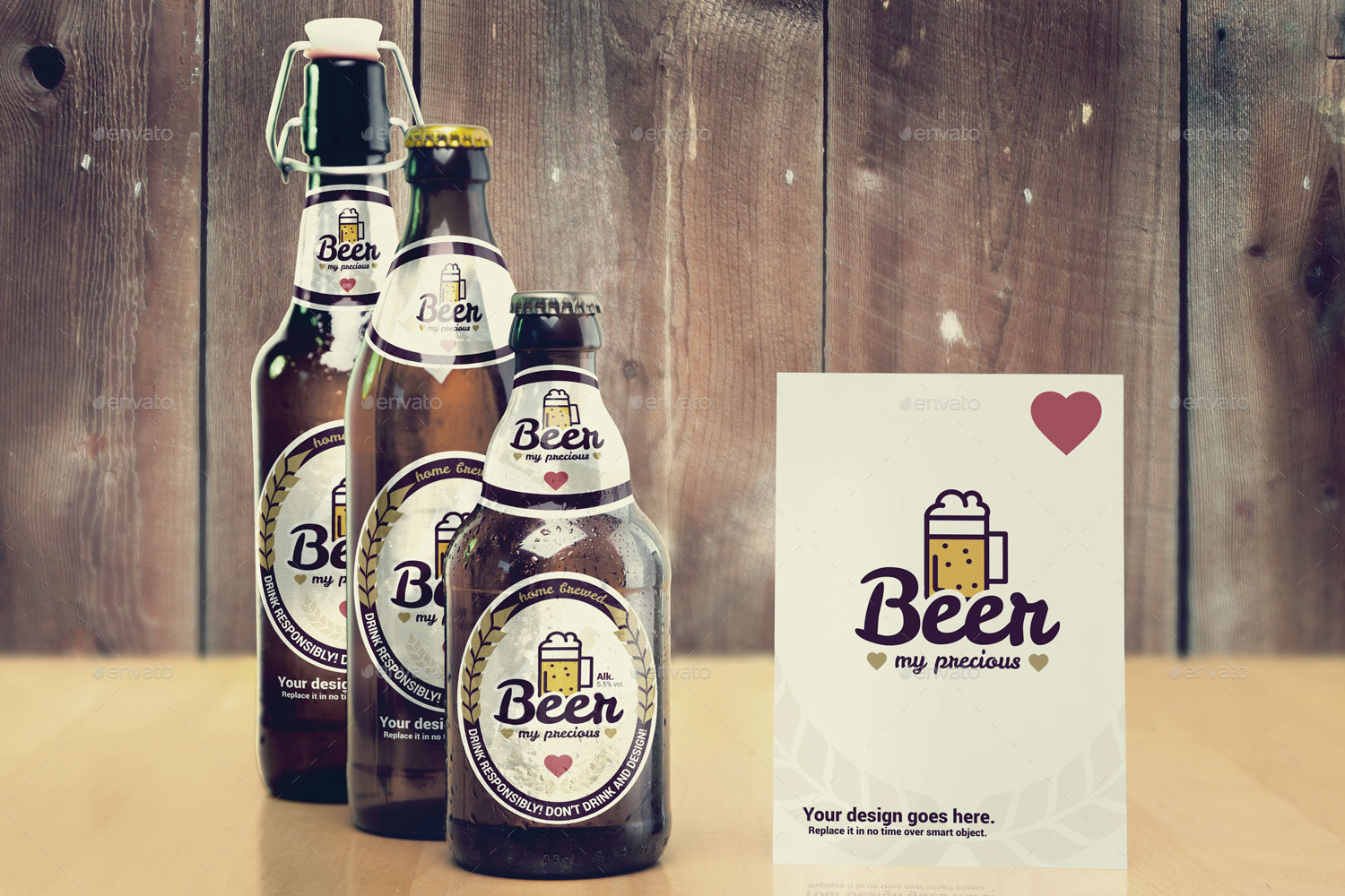 Craft Beer Package & Branding Mockup Retro Edition by CreativeForm